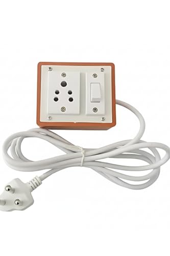 Anchore single-socket extension board in brown PVC